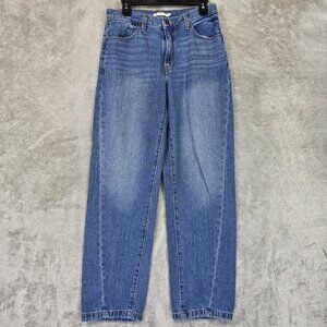 Levis 94 Baggy Jeans Womens 28 Blue Medium Wash High Rise Relaxed Tapered Denim